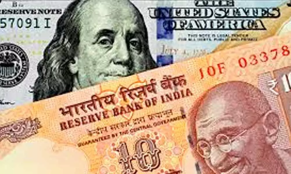 Rupee slips 13 paise to close at 72.96