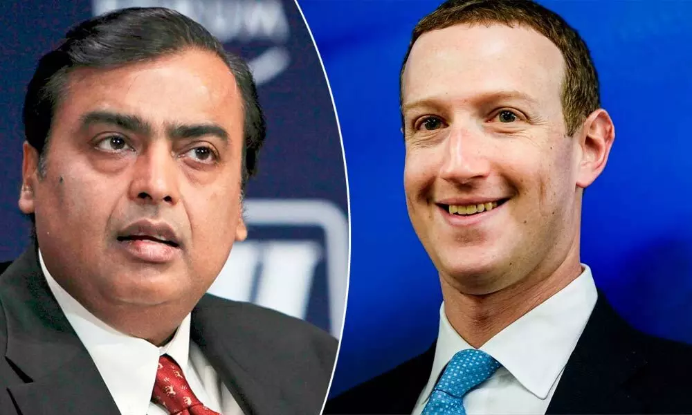 Mukesh Ambani and Mark Zuckerberg