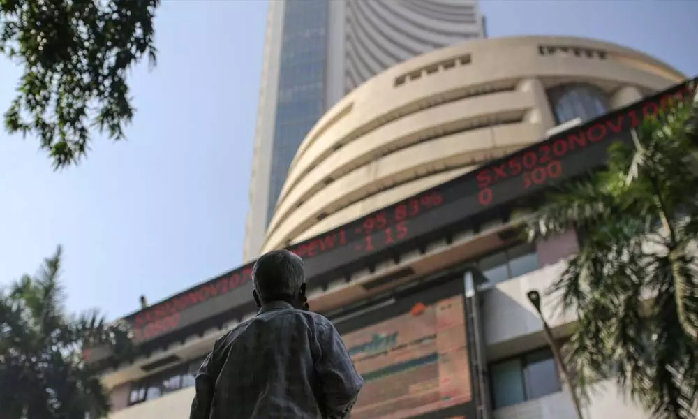 Sensex in red after choppy start; HDFC Bank, RIL fall
