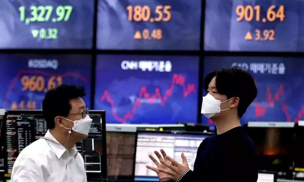 Global stocks up on strong Japan, Korea data