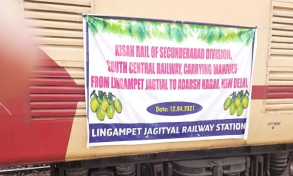 Kisan Rail transports 1st load of Telangana mangoes to Delhi