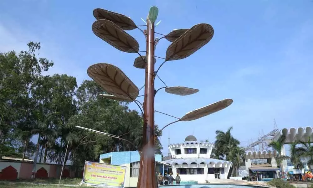 NTPC Solar tree symbolic of green power