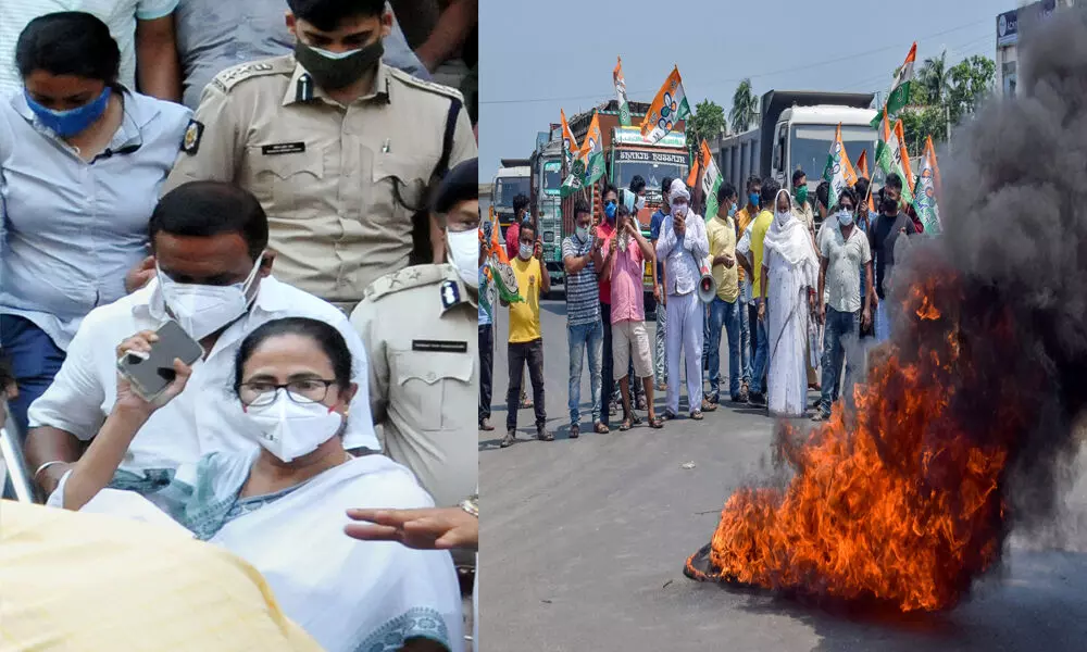 Protests in West Bengal as CBI arrests ministers Protests in West Bengal as CBI arrests ministers