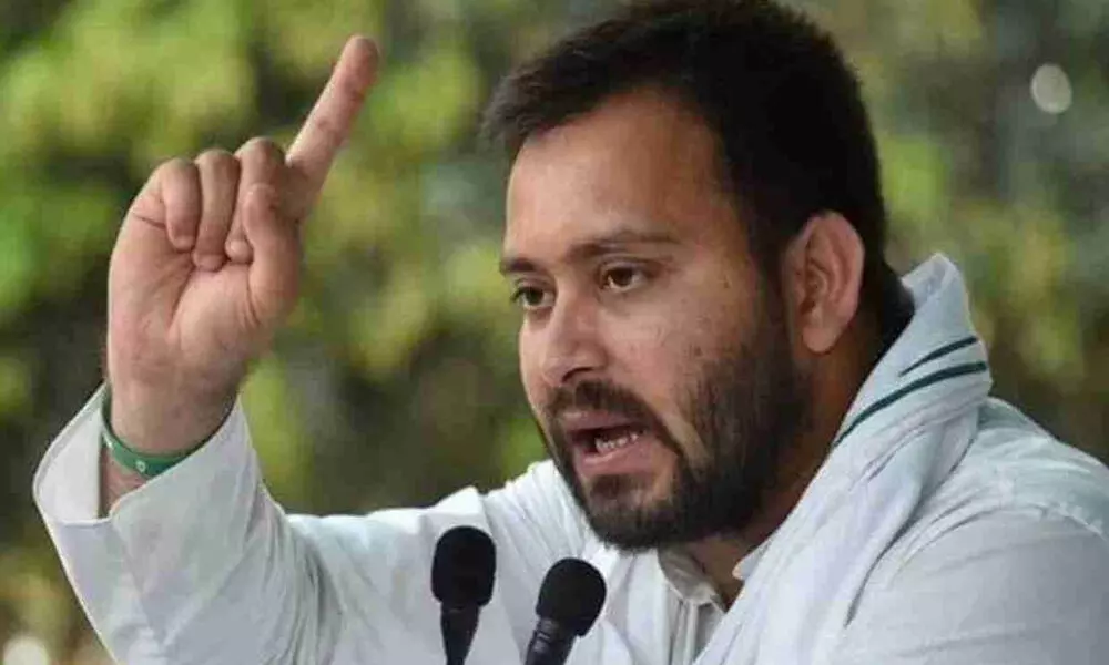 Bihar CM indulging in negative politics, alleges Tejashwi