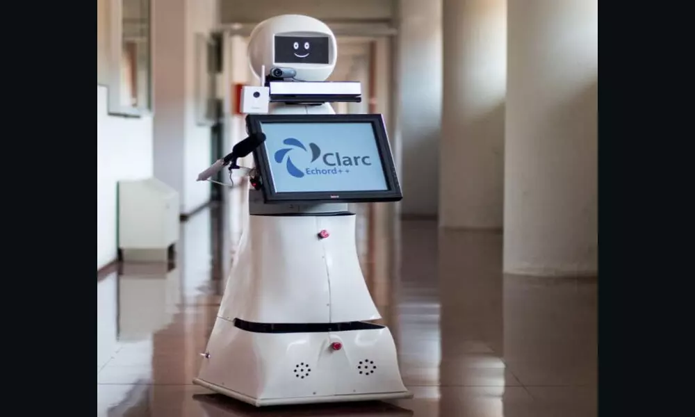 This robot helps Covid patients talk to family