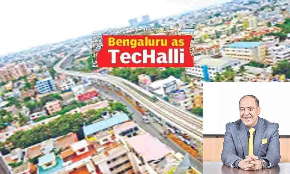 TecHalli a great initiative by Mahindra (Inset Pic: Samir Arora, president, Confederation of Real Estate Associates (India)& Founder, Huts Global)