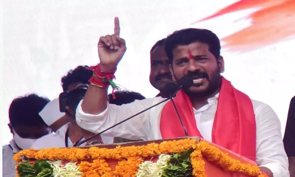Revanth Reddy assumes charge as TPCC chief amid fanfare
