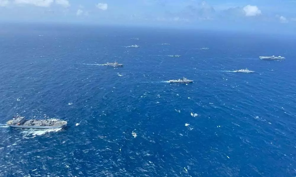 Indian Navy exercise with Royal Navy Carrier Strike group