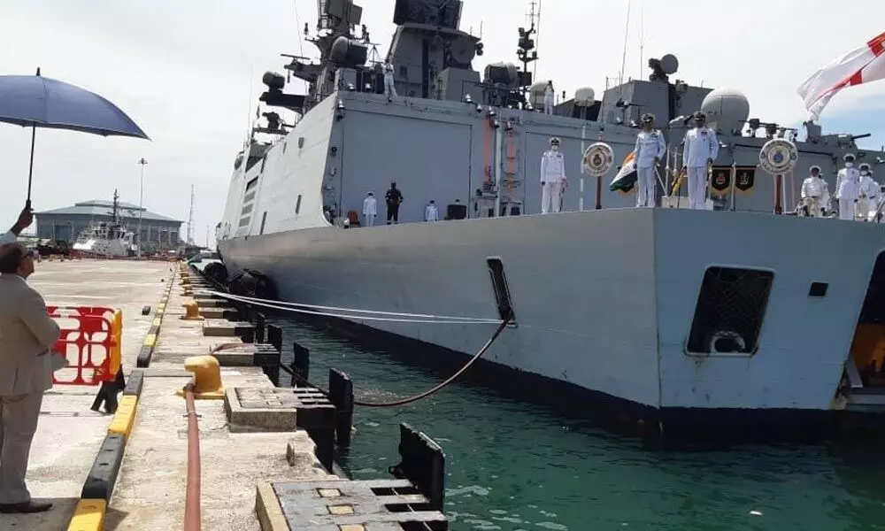 Indian Naval Ships Shivalik, Kadmatt in Brunei Indian Naval Ships Shivalik, Kadmatt in Brunei
