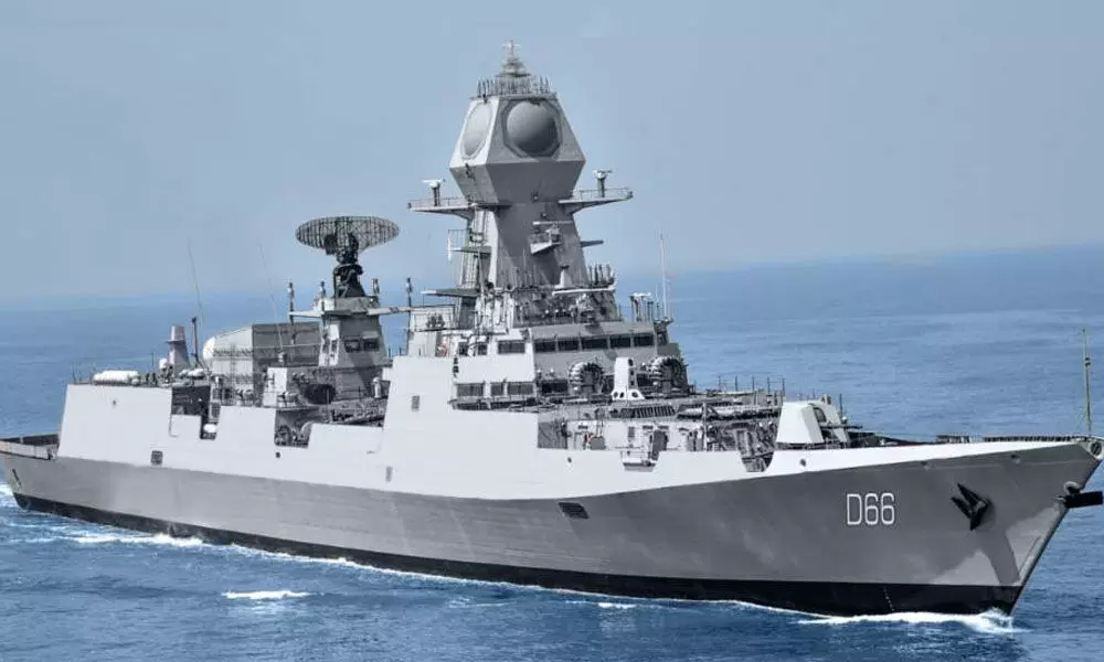 Visakhapatnam class stealth-guided missile destroyer inducted into Navy