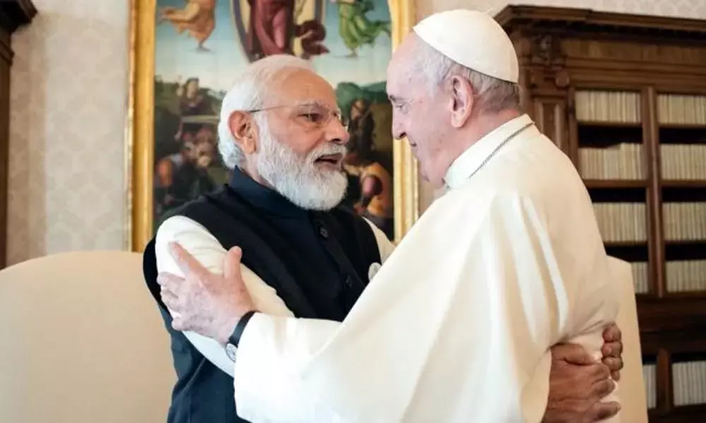 Has Narendra Modi met Pope to be recognised as world statesman?