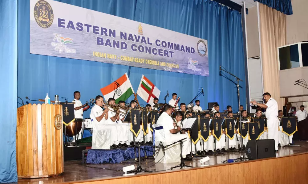 Band by Eastern Naval Command in Visakhapatnam