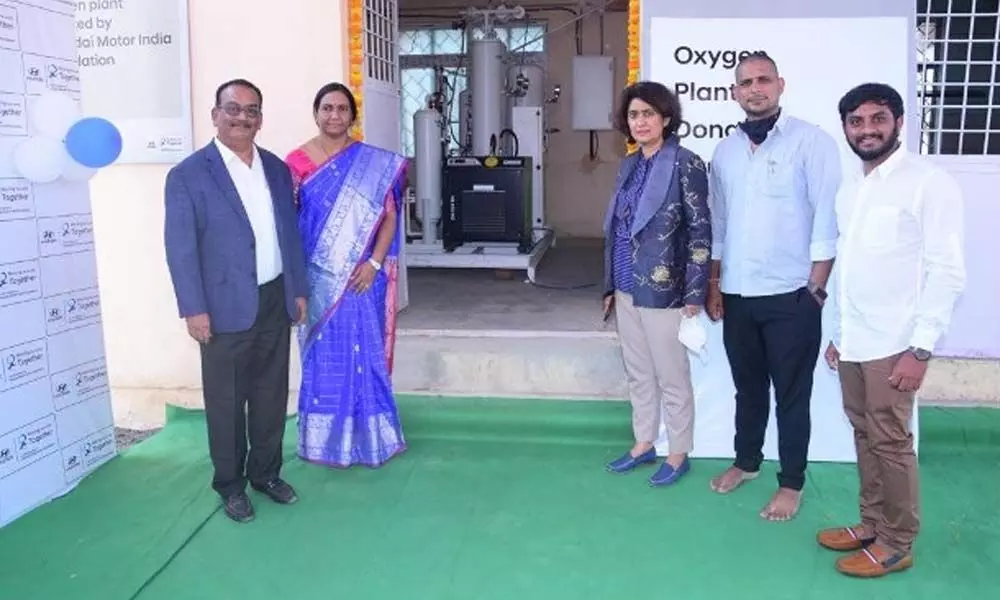 Hyundai Foundation opens oxygen plant at Utnoor hospital Hyundai Foundation opens oxygen plant at Utnoor hospital