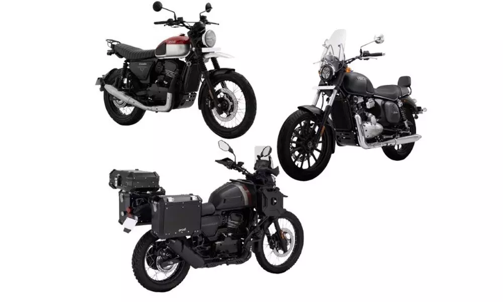 Yezdi Adventure 2025: Twin LED Lights, Enhanced Ride, Six Color Options Yezdi Adventure 2025: Twin LED Lights, Enhanced Ride, Six Color Options