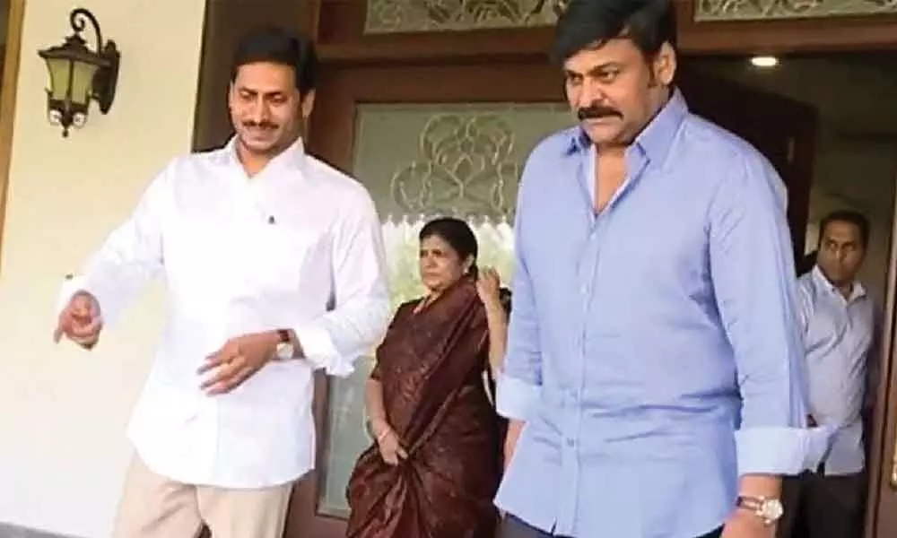 Chiranjeevi and YS Jagan Mohan Reddy