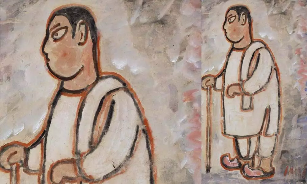 Roy Bahadur, a gouache on paper work by Gobardhan Ash, 1950. Measuring 16.50 x 10.0 in., the physical work sold for Rs 60,000 at Prinseps auction. Its NFT sold for Rs 22,500