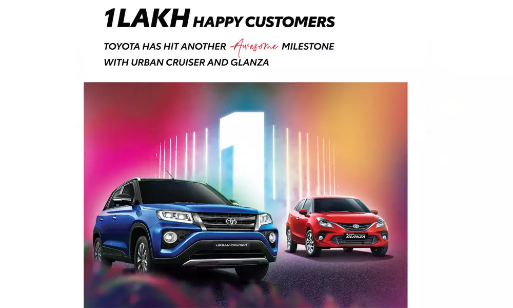 Toyota Glanza, Cruiser clock combined sales of 1 lakh units