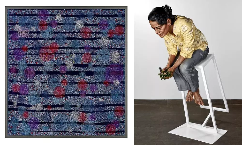 Subba Ghosh, Precipice, acrylic on fibreglass and metal, Estimate - Rs 5-6 lakhs, Image courtesy AstaGuru Subba Ghosh, Precipice, acrylic on fibreglass and metal, Estimate - Rs 5-6 lakhs, Image courtesy AstaGuru