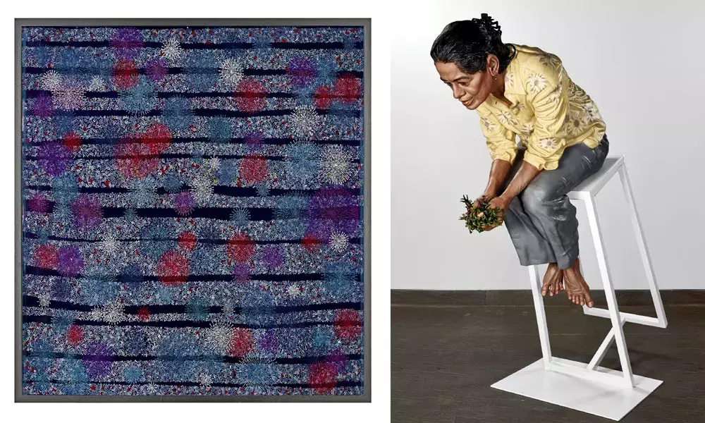 Subba Ghosh, Precipice, acrylic on fibreglass and metal, Estimate - Rs 5-6 lakhs, Image courtesy AstaGuru