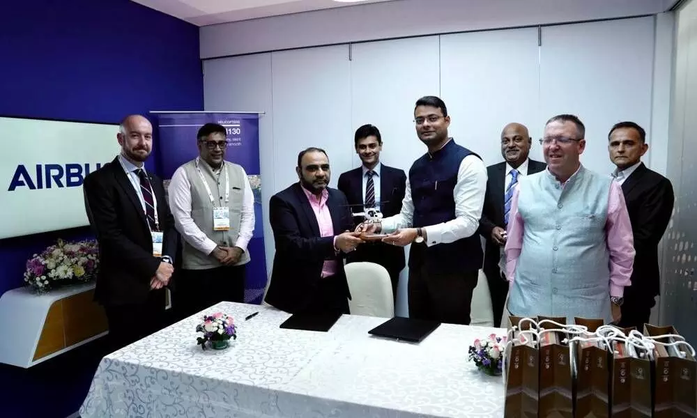 Airbus signs MoU with Airlift Global to foster Helicopter Emergency Medical Services in India at Wings India 2022