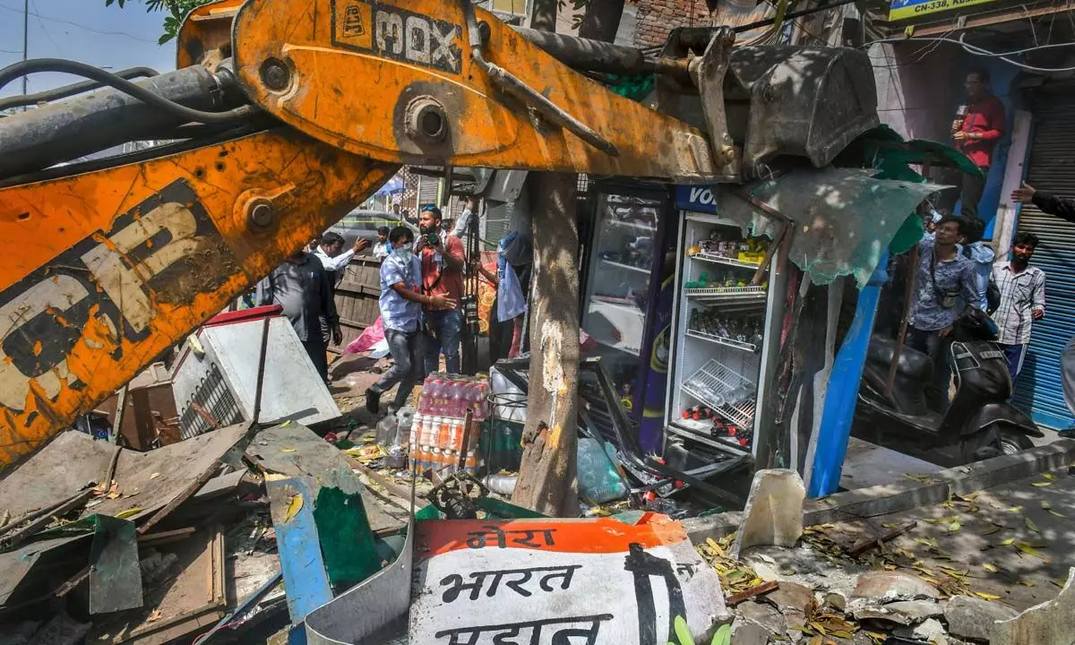 Shops bulldozed in Jahangirpuri; SC steps in to stop demolition