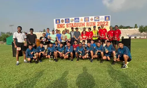 Big response to maiden stadium run navy in Vizag Big response to maiden stadium run navy in Vizag