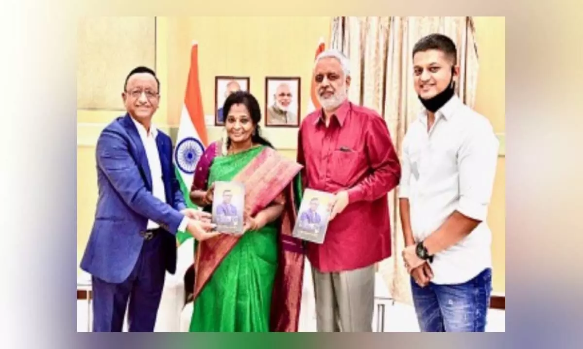 Telangana Governor unveils book on PR
