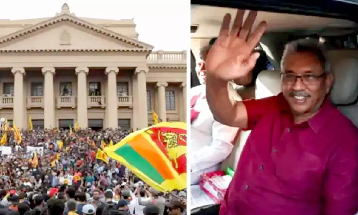 President Rajapaksa flees Sri Lanka