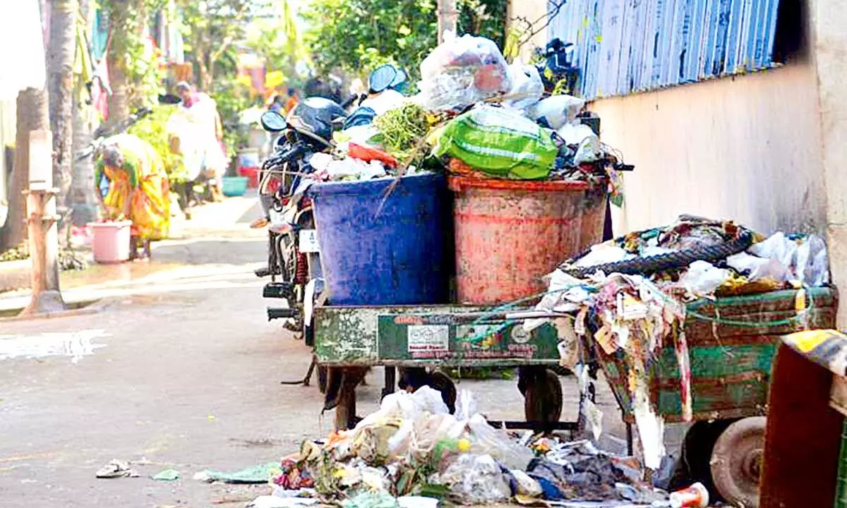 Heaps of uncleared garbage raises stink across AP