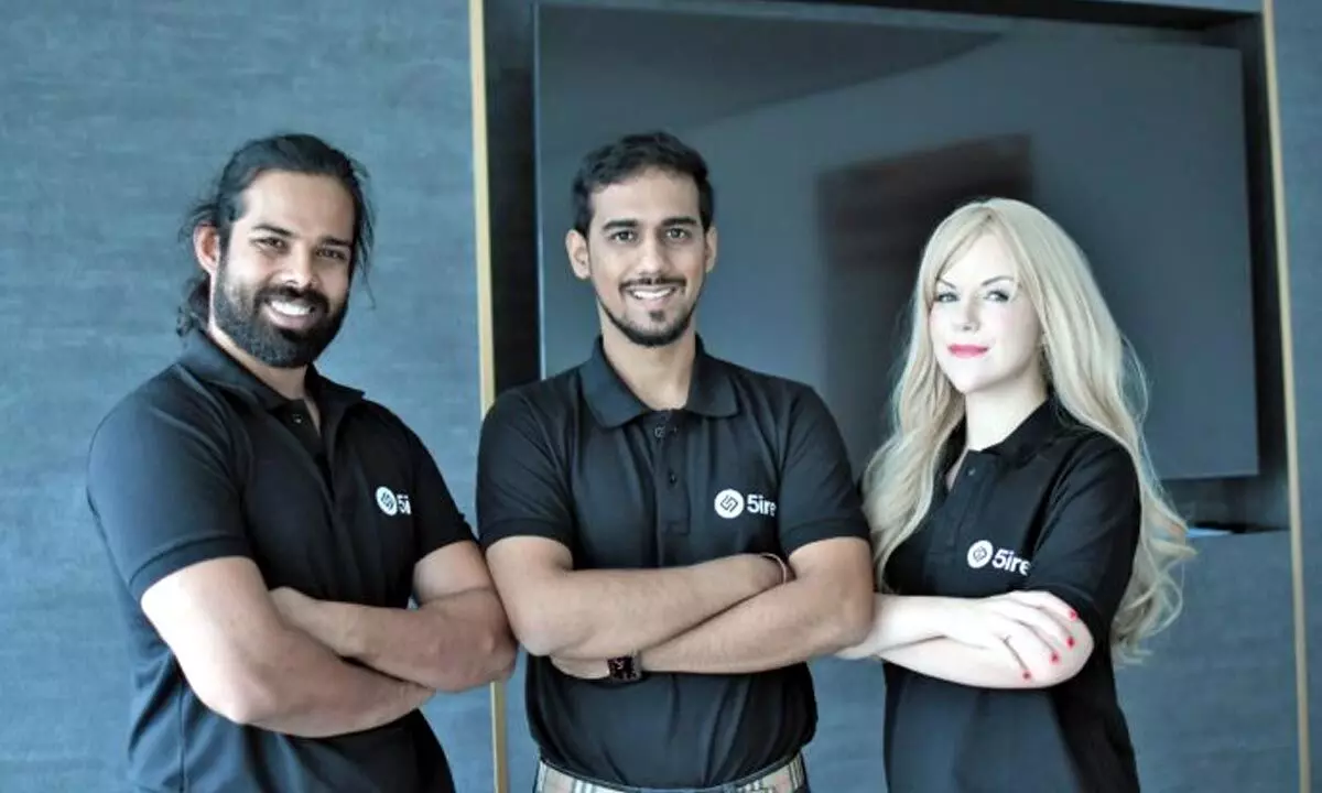 5ire Founding Team - Pratik Gauri and Prateek Dwivedi, and Vilma Mattila | Photo Credits - 5ire