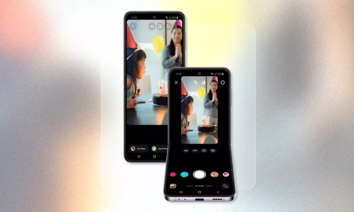 Now create hands-free on Instagram, FB with Samsung Flip phones Now create hands-free on Instagram, FB with Samsung Flip phones