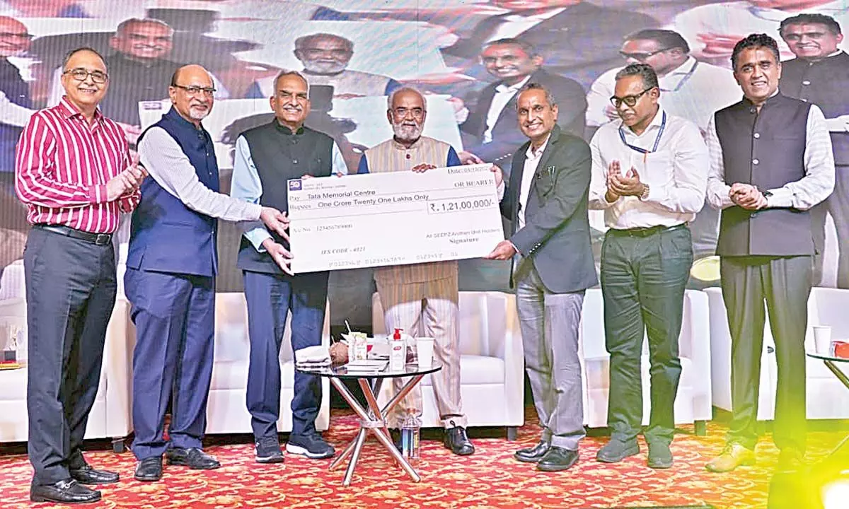 SEEPZ donates Rs. 1.21 cr to Tata Hospital SEEPZ donates Rs. 1.21 cr to Tata Hospital