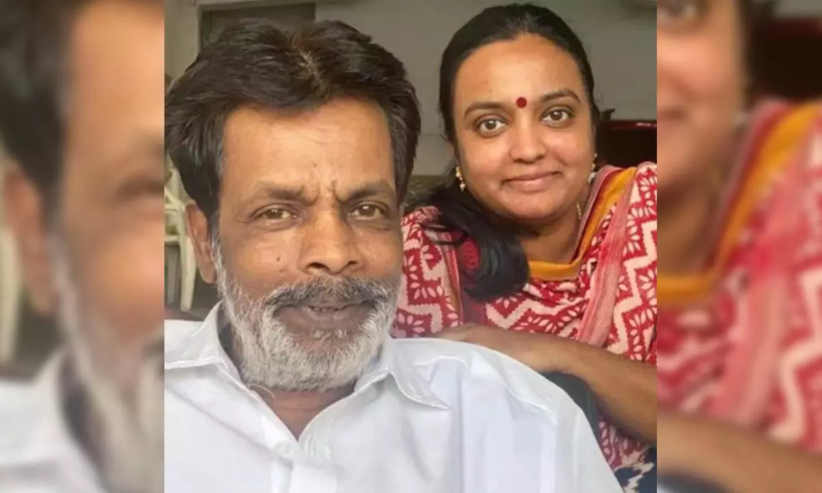 Kavitha Rajan, founder and CEO, GreenTech Bio Products with father VS Veerasami Kavitha Rajan, founder and CEO, GreenTech Bio Products with father VS Veerasami