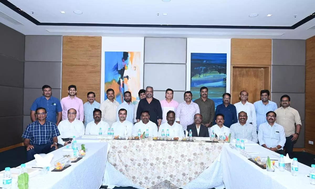 Members of Credai Vizag at an interactive session with AP RERA members on Monday