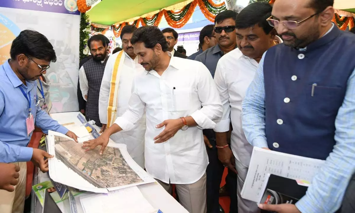CM YS Jagan Mohan Reddy during his visit to Srikakulam district on Wednesday
