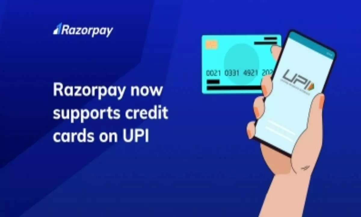 Razorpay allows merchants to accept credit card payments via UPI