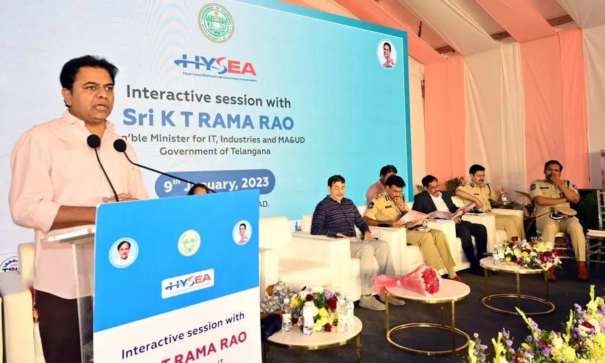 Telangana IT Minister KT Rama Rao appealed the captains of IT industry to look beyond Hyderabad