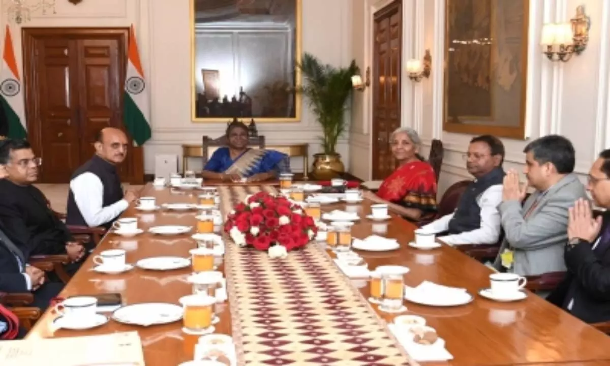 FM Sitharaman reaches Parliament to attend Union Cabinet meeting