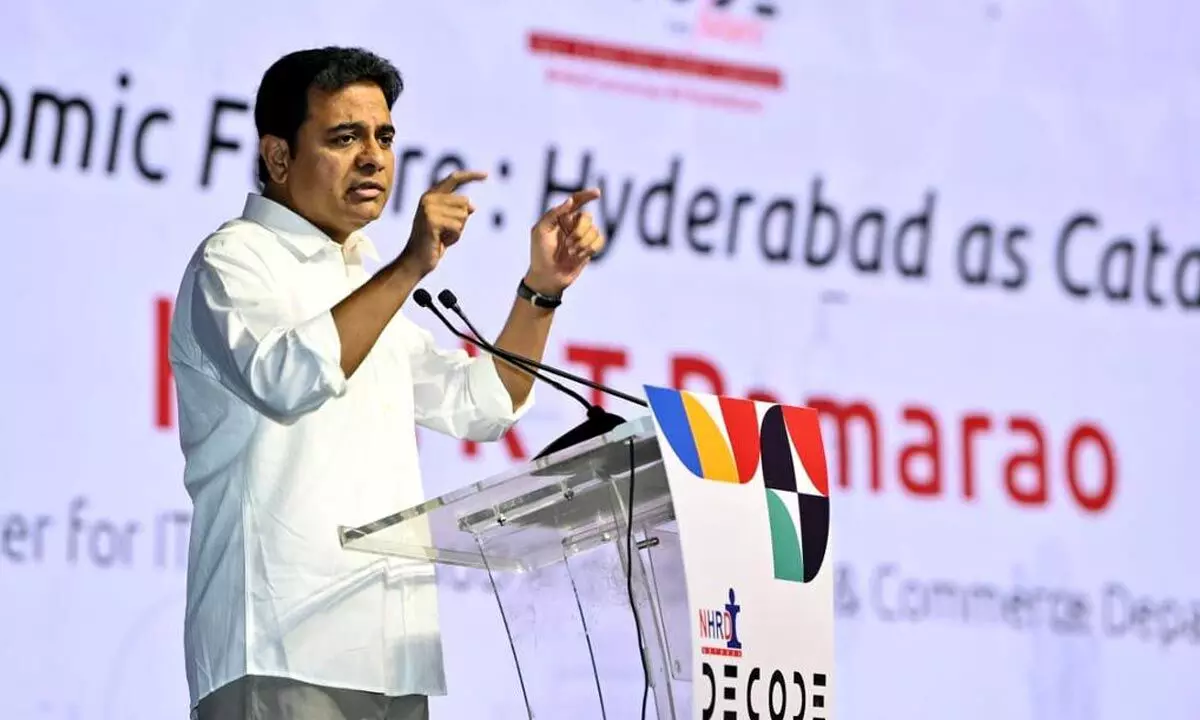 Telangana’s minister for industries, commerce and information technology K T Rama Rao