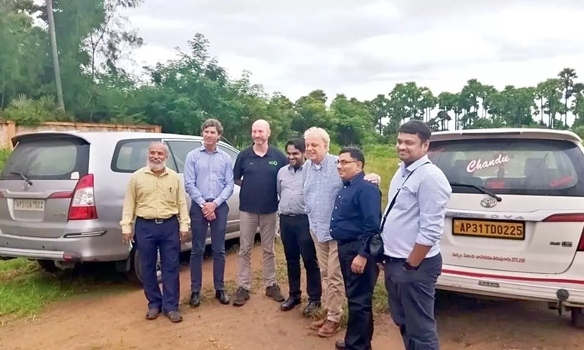 (File photo) Officials from Fortescue Future Industries during a visit to Pudimadaka site of NTPC