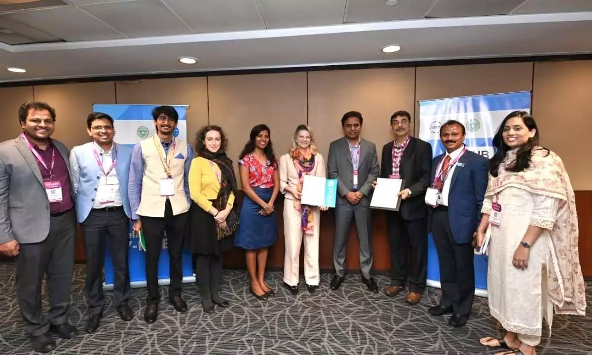 India chapter of UNICEF’s Generation Unlimited with Telangana Industries Minister KT Ramarao (3rd from right)