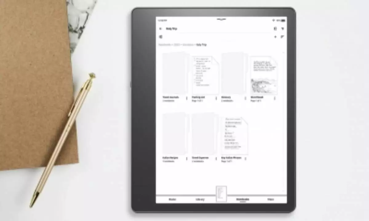 Amazon Kindle Scribe users can now create notebook subfolders