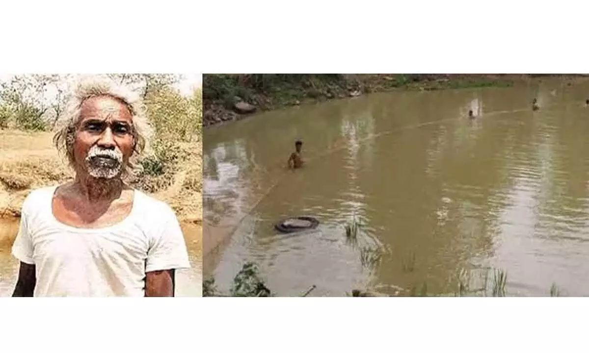 Slogging for 45 yrs, this man solely digs up vast pond to save his village