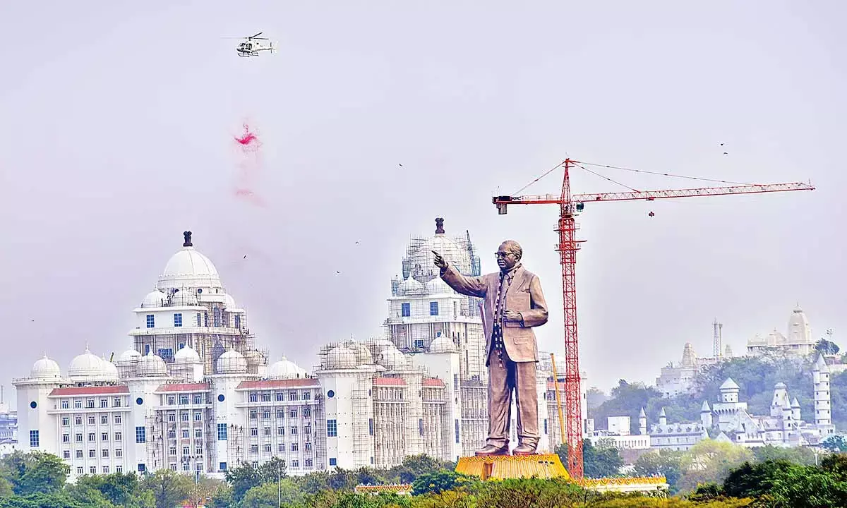 World’s tallest 125-ft Ambedkar statue unveiled in Hyderabad