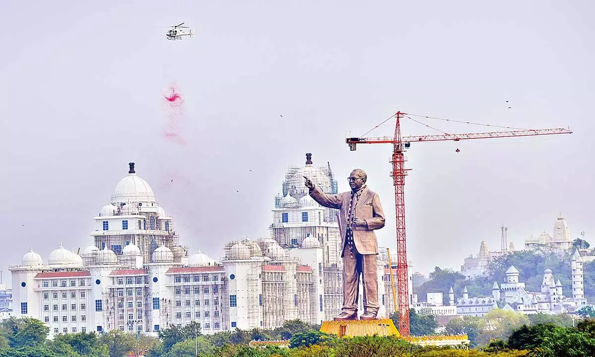 World’s tallest 125-ft Ambedkar statue unveiled in Hyderabad