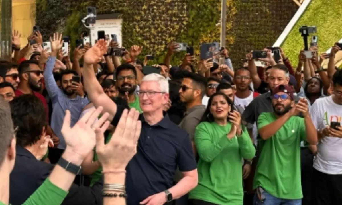 Tim Cook greets first customers as Apple debuts India retail store