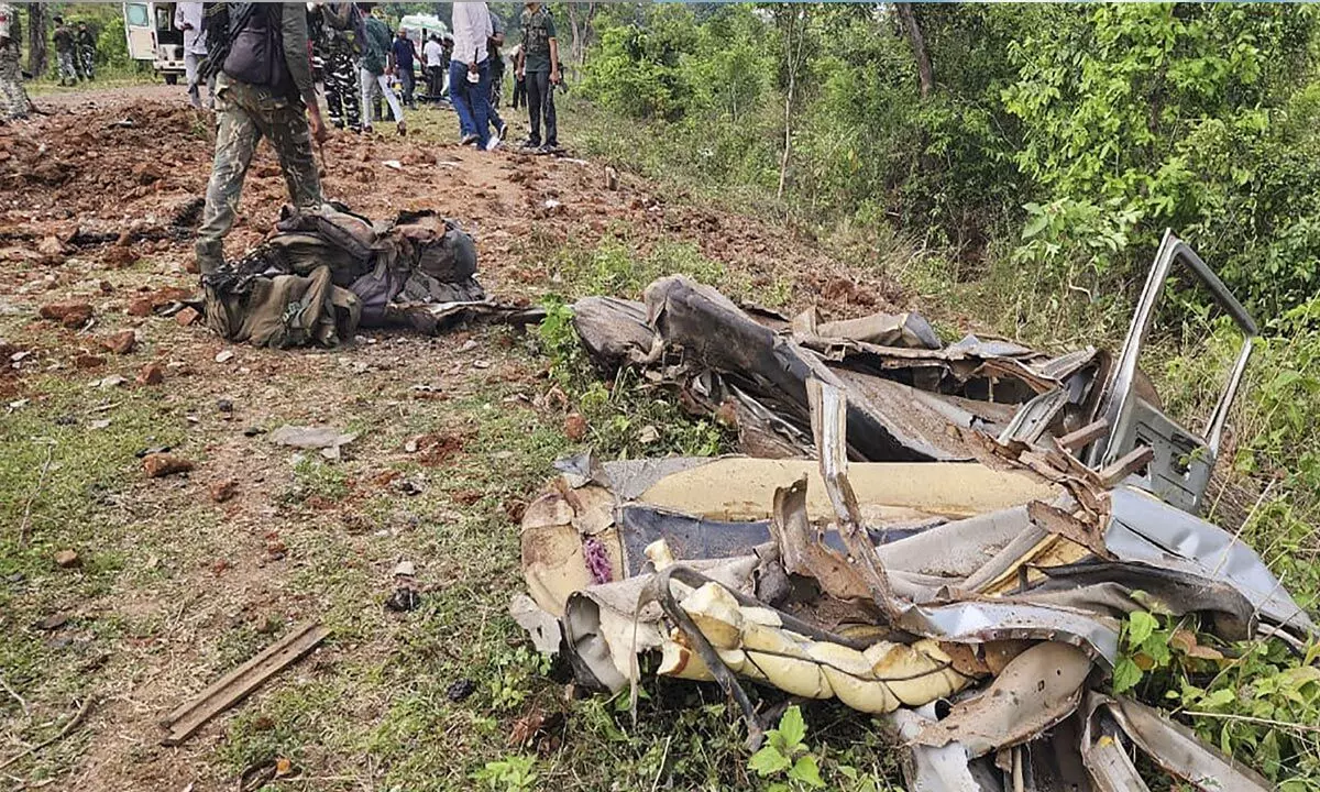 10 police personnel killed in blast by Maoists in Chhattisgarh