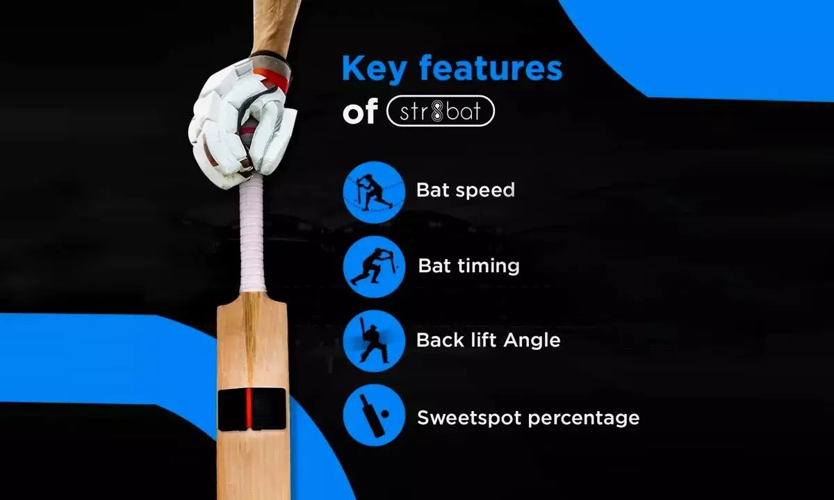 Str8Bat sensor acts like a portable personal cricket trainer