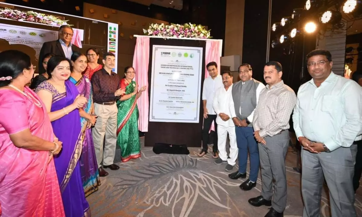 KTR lays stone for Women Entrepreneurs International Trade and Technology Centre