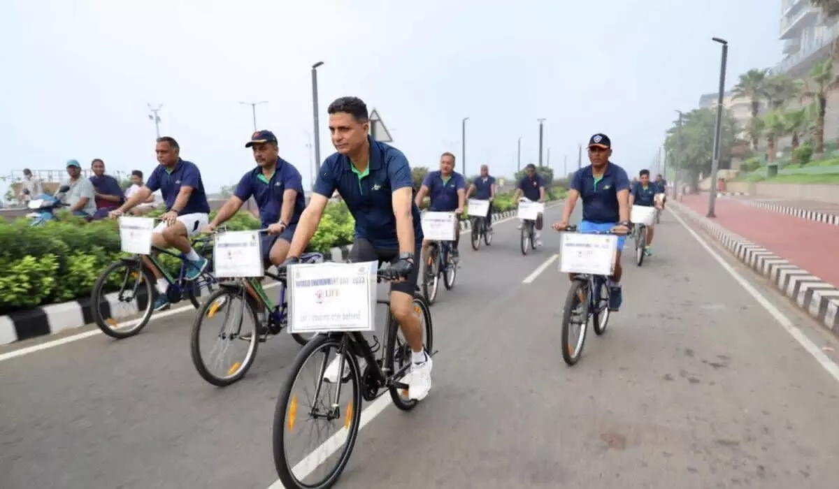 Navy holds cycle rallies for preservation of environment